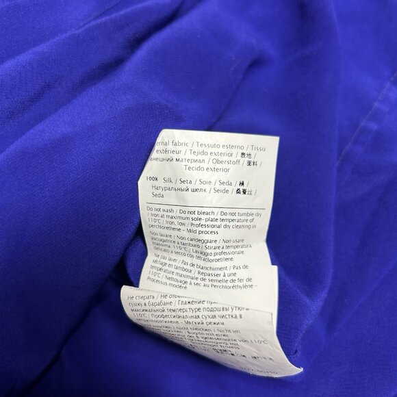 Missoni 100% Silk Purple Tunic Blouse Oversize Round Neck Long Sleeve Sz 48 - XL - Picture 5 of 8